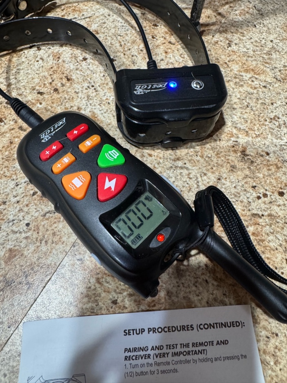 Dog Training Shock Collar with Remote - Black